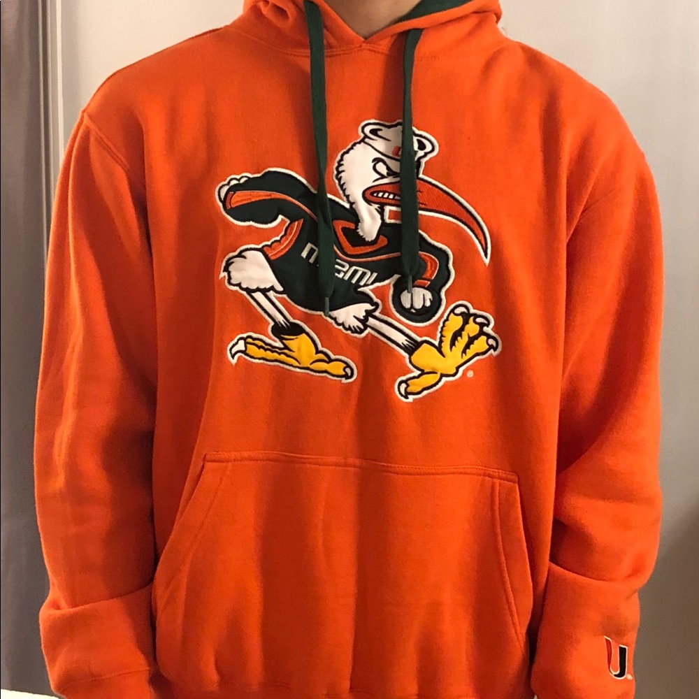 Miami hurricane hoodie men’s